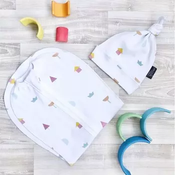 Пеленка Mjolk кокон и шапочка Basic Игрушки