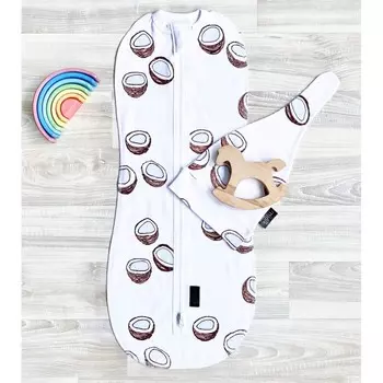 Пеленка Mjolk Кокон и шапочка Кокосы