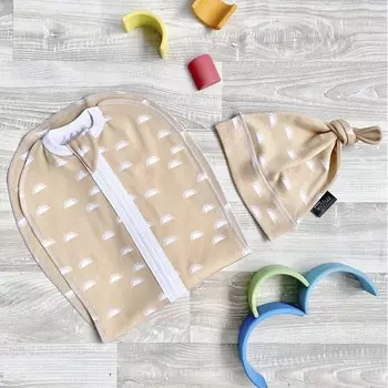 Пеленка Mjolk кокон и шапочка Солнышки