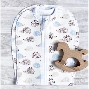 Пеленка Mjolk кокон Ёжики на экрю