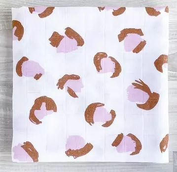 Пеленка Mjolk Муслиновая Леопард 110x110 см