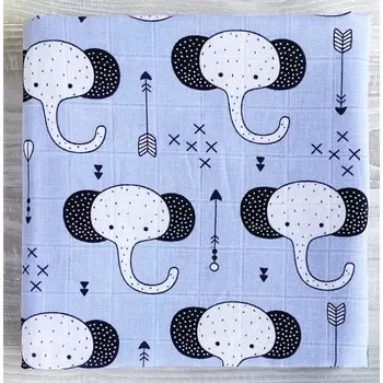 Пеленка Mjolk Муслиновая Слоники 110x110 см