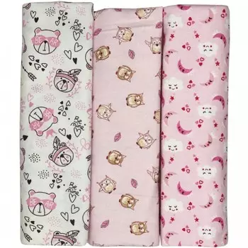 Пеленка Папитто фланелевая 4017 120х90 3 шт.