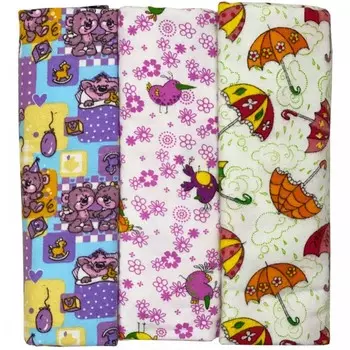 Пеленка Папитто фланелевая 4018 120х75 3 шт.