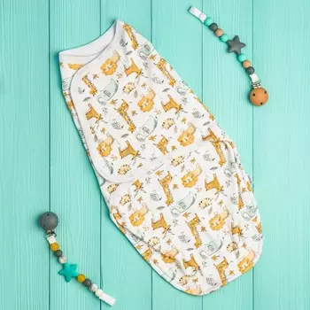 Пеленка Vikalex кокон на липучке Сафари