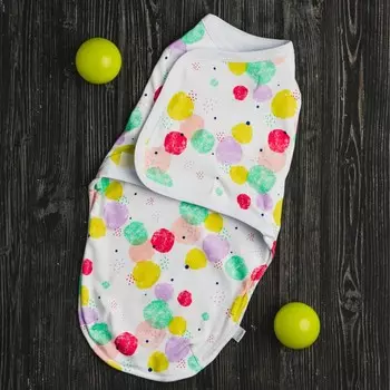 Пеленка Vikalex кокон на липучке Шарики