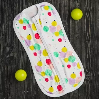 Пеленка Vikalex кокон на молнии Шарики