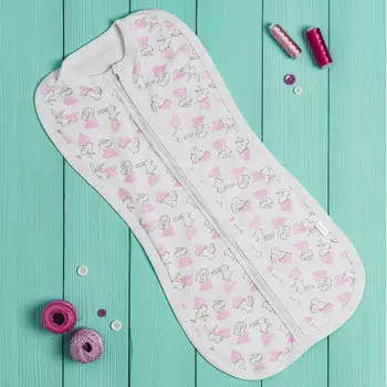 Пеленка Vikalex кокон на молнии Зайчики