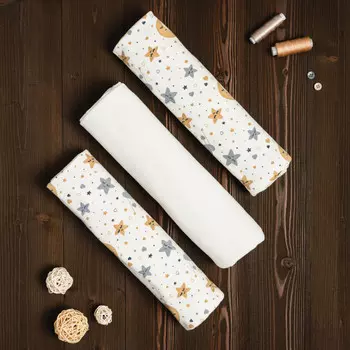 Пеленка Vikalex трикотажная Звездное небо 120х90 см 3 шт.