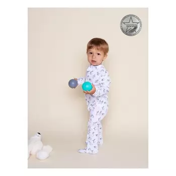 Пелёнкино Комбинезон длинный рукав Зайчики