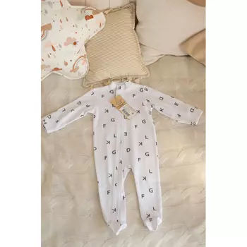 Пелёнкино Комбинезон нательный с рукавом Алфавит