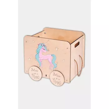 PeMa Kids Ящик для игрушек Единорог 46х36.5х35 см