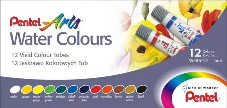 Pentel Акварель Water Colours 12 цветов