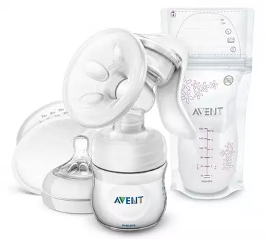 Philips Avent Молокоотсос ручной с пакетами для грудного молока Natural SCF330/50