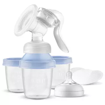 Philips Avent Ручной механический молокоотсос с контейнерами SCF430/13