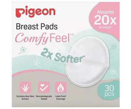 Pigeon Вкладыши для бюстгальтера ComfyFeel одноразовые с алоэ 30 шт. 2 упаковки