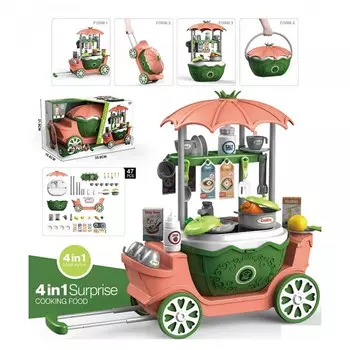Pituso Игровой набор Кухня на колесиках 4 в 1 (47 элементов)