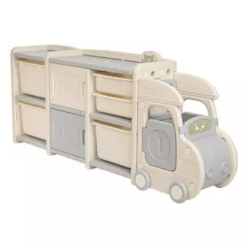 Pituso Стеллаж для игрушек с ящиками Машинка MAX (2 яруса)