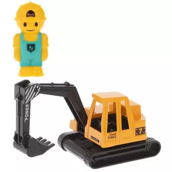 Пламенный мотор Игровой набор Экскаватор с фигуркой строителя