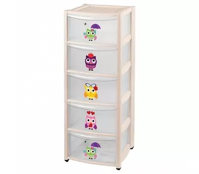 Пластишка Комод детский на колесах 5 ящиков