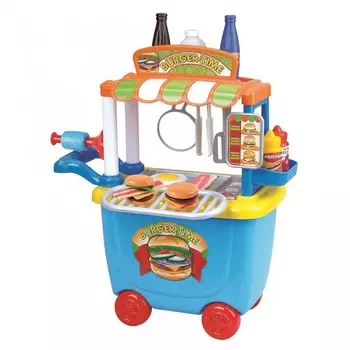 Playgo Игровой набор Бургерная с тележкой