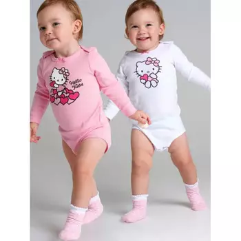 Playtoday Боди длинный рукав для девочек Sweet Heart Hello Kittty 2 шт.