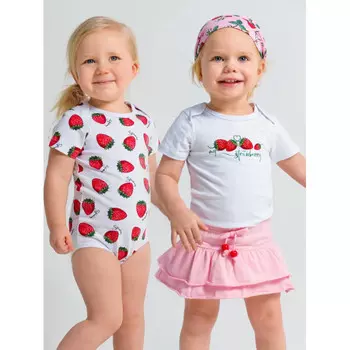 Playtoday Боди трикотажное для девочек Yum,Yum 2 шт.