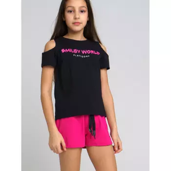 Playtoday Футболка для девочек Just smile tween girls 12321146