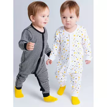 Playtoday Комбинезон трикотажный с открытыми ножками для мальчика A Lot Of Fun 2 шт.