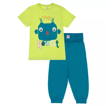 Playtoday Комплект трикотажный для мальчиков Robots newborn-baby (футболка, брюки)