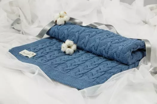 Плед AmaroBaby Pure Love детский вязаный Косичка