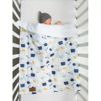 Плед AmaroBaby Растём вместе Космос 95х85 см