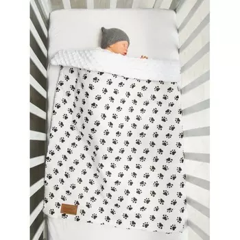 Плед AmaroBaby Растём вместе Лапки 95х85 см