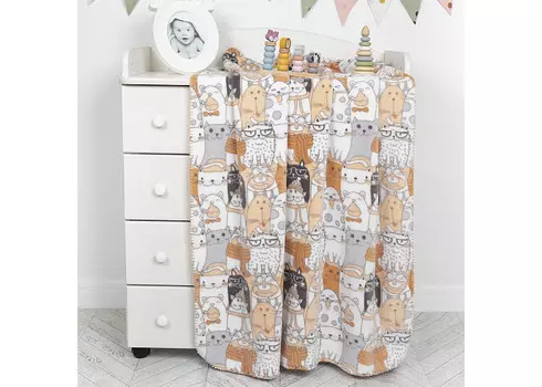 Плед Baby Nice (ОТК) Micro Flannel Котики 140х100 см