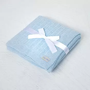 Плед Dusty Miller вязаный шерстяной 150х100