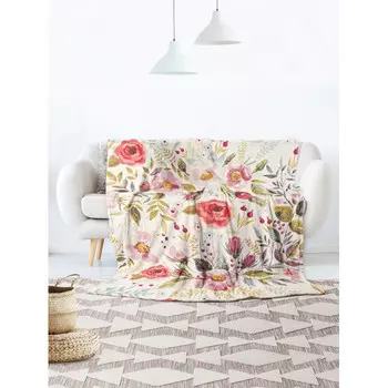 Плед JoyArty Большой плюшевый плед JoyArty 150x200 из микрофибры Цветочная солянка на диван или кресло