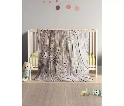 Плед JoyArty Мягкий плюшевый плед покрывало Деревянный узор велсофт 130х180 см