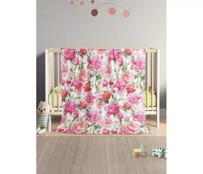 Плед JoyArty Мягкий плюшевый плед покрывало Теплые оттенки роз велсофт 130х180 см