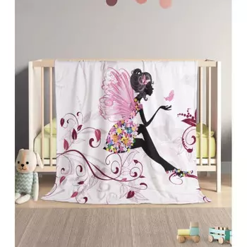 Плед JoyArty Мягкий плюшевый плед Задумчивая фея из микрофибры 130x180 см