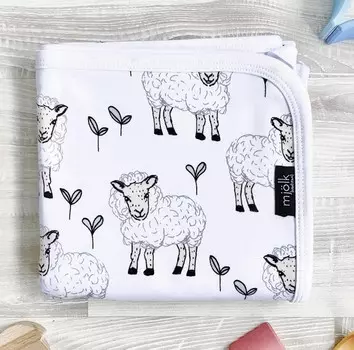 Плед Mjolk Basic Двусторонний Овечки 120х85