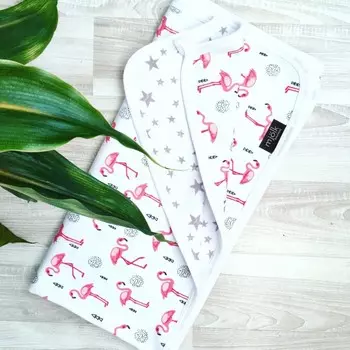 Плед Mjolk двухсторонний Фламинго 80х80 см