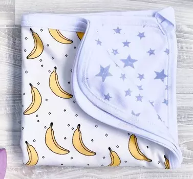 Плед Mjolk Двусторонний Бананы 80х80 см