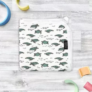 Плед Mjolk двусторонний Черепашки 80х80