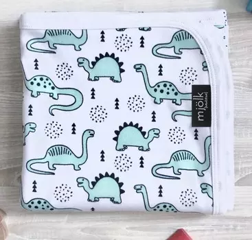 Плед Mjolk Двусторонний Динозавры 120х85