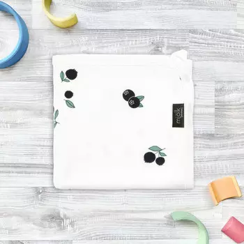 Плед Mjolk двусторонний Голубика 80х80