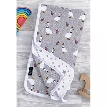 Плед Mjolk Двусторонний Гуси 120х85 см