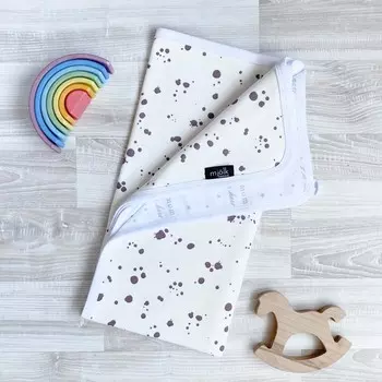 Плед Mjolk двусторонний Кляксы 80х80 см