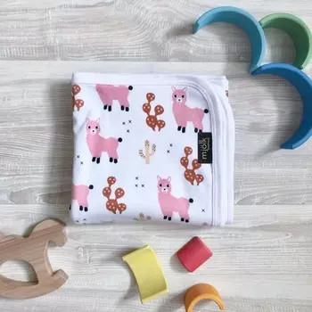 Плед Mjolk Двусторонний Ламы 120х85 см