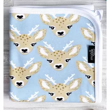 Плед Mjolk Двусторонний Оленята 80х80