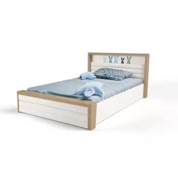 Подростковая кровать ABC-King Mix Bunny №6 c подъёмным механизмом и мягким изножьем 190х120 см